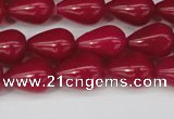 CCN3763 15.5 inches 10*14mm teardrop candy jade beads wholesale