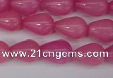 CCN3765 15.5 inches 10*14mm teardrop candy jade beads wholesale