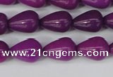 CCN3767 15.5 inches 10*14mm teardrop candy jade beads wholesale