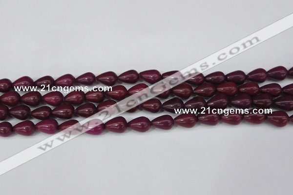 CCN3768 15.5 inches 10*14mm teardrop candy jade beads wholesale