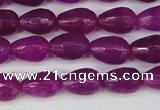 CCN3779 15.5 inches 8*12mm faceted teardrop candy jade beads