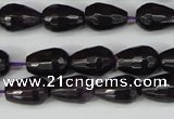 CCN3780 15.5 inches 8*12mm faceted teardrop candy jade beads