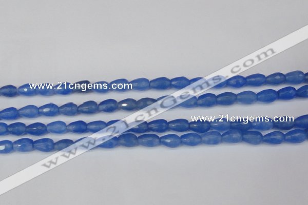 CCN3782 15.5 inches 8*12mm faceted teardrop candy jade beads