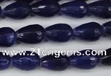 CCN3784 15.5 inches 8*12mm faceted teardrop candy jade beads