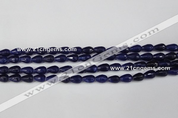 CCN3784 15.5 inches 8*12mm faceted teardrop candy jade beads