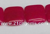 CCN3803 15.5 inches 20*20mm square candy jade beads wholesale