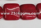 CCN3804 15.5 inches 20*20mm square candy jade beads wholesale