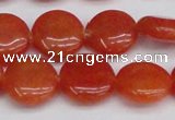 CCN3816 15.5 inches 14mm flat round candy jade beads wholesale