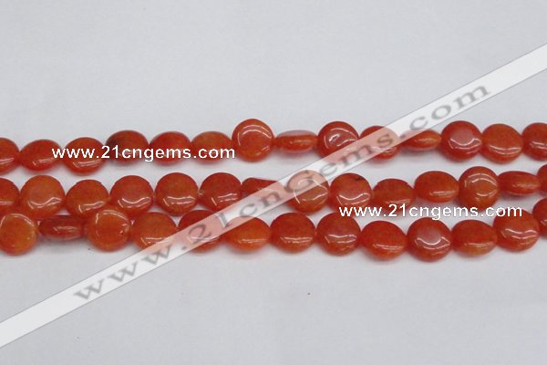 CCN3816 15.5 inches 14mm flat round candy jade beads wholesale