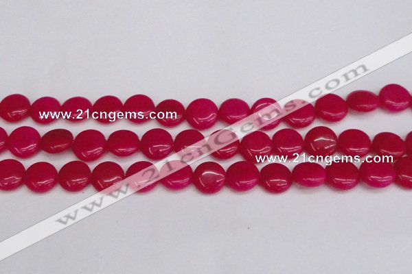 CCN3819 15.5 inches 14mm flat round candy jade beads wholesale