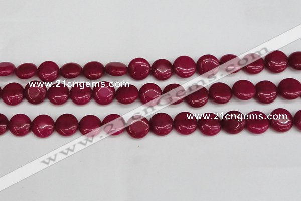 CCN3821 15.5 inches 14mm flat round candy jade beads wholesale