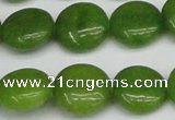 CCN3823 15.5 inches 14mm flat round candy jade beads wholesale