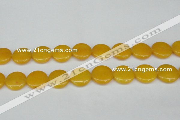 CCN3830 15.5 inches 20mm flat round candy jade beads wholesale