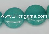 CCN3831 15.5 inches 20mm flat round candy jade beads wholesale