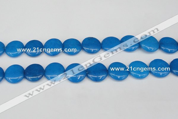 CCN3832 15.5 inches 20mm flat round candy jade beads wholesale