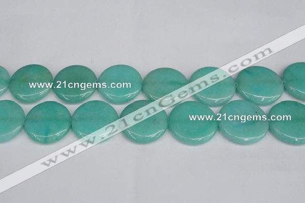 CCN3855 15.5 inches 35mm flat round candy jade beads wholesale