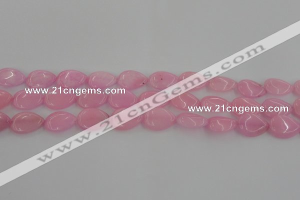 CCN3860 15.5 inches 13*18mm flat teardrop candy jade beads