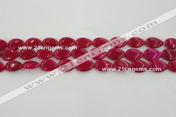 CCN3862 15.5 inches 13*18mm flat teardrop candy jade beads