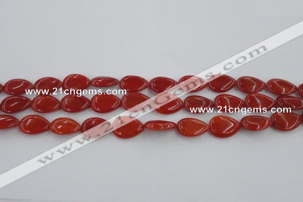 CCN3863 15.5 inches 13*18mm flat teardrop candy jade beads