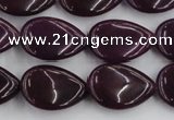 CCN3866 15.5 inches 13*18mm flat teardrop candy jade beads