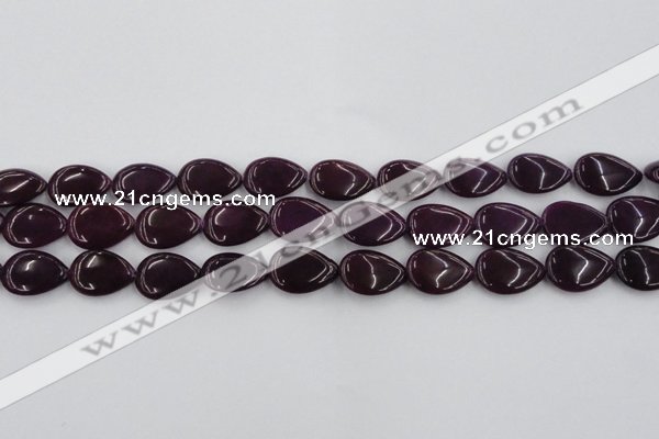 CCN3866 15.5 inches 13*18mm flat teardrop candy jade beads