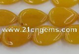 CCN3867 15.5 inches 13*18mm flat teardrop candy jade beads