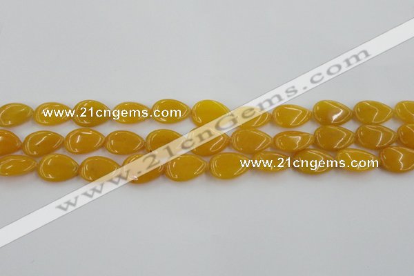 CCN3867 15.5 inches 13*18mm flat teardrop candy jade beads