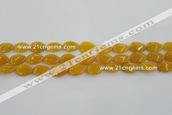 CCN3867 15.5 inches 13*18mm flat teardrop candy jade beads