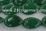 CCN3869 15.5 inches 13*18mm flat teardrop candy jade beads