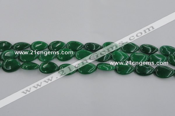 CCN3869 15.5 inches 13*18mm flat teardrop candy jade beads