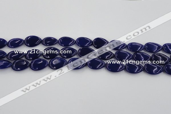 CCN3873 15.5 inches 13*18mm flat teardrop candy jade beads