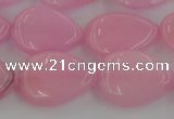 CCN3875 15.5 inches 15*20mm flat teardrop candy jade beads