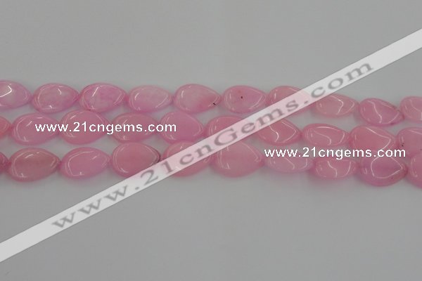 CCN3875 15.5 inches 15*20mm flat teardrop candy jade beads