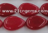 CCN3879 15.5 inches 15*20mm flat teardrop candy jade beads