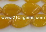 CCN3882 15.5 inches 15*20mm flat teardrop candy jade beads