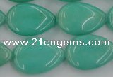 CCN3885 15.5 inches 15*20mm flat teardrop candy jade beads