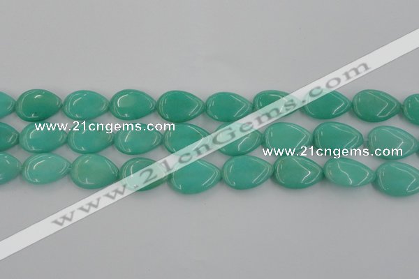 CCN3885 15.5 inches 15*20mm flat teardrop candy jade beads