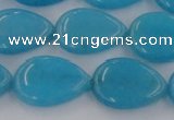 CCN3886 15.5 inches 15*20mm flat teardrop candy jade beads