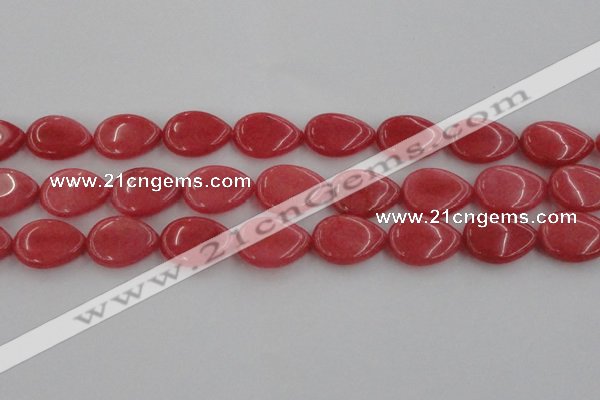 CCN3891 15.5 inches 18*25mm flat teardrop candy jade beads