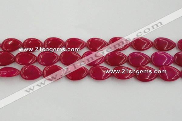 CCN3892 15.5 inches 18*25mm flat teardrop candy jade beads