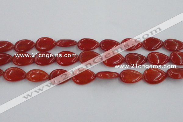 CCN3893 15.5 inches 18*25mm flat teardrop candy jade beads
