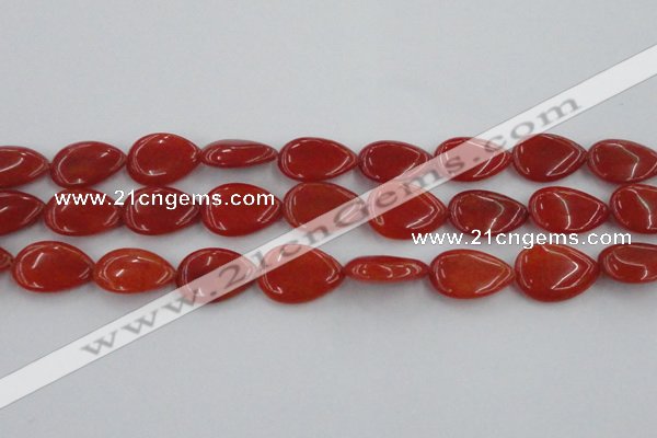 CCN3893 15.5 inches 18*25mm flat teardrop candy jade beads