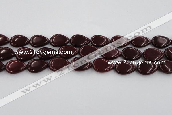 CCN3895 15.5 inches 18*25mm flat teardrop candy jade beads