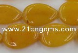 CCN3897 15.5 inches 18*25mm flat teardrop candy jade beads