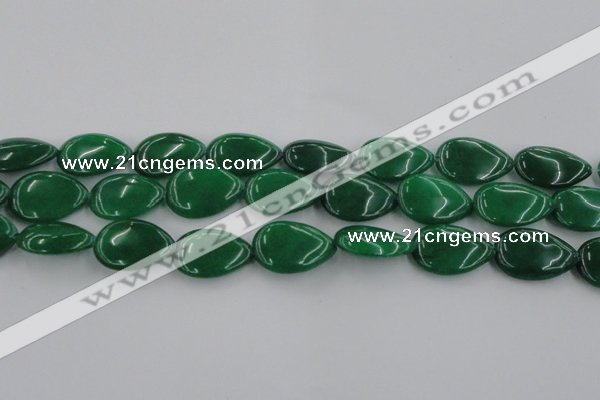 CCN3899 15.5 inches 18*25mm flat teardrop candy jade beads