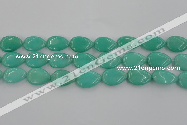 CCN3900 15.5 inches 18*25mm flat teardrop candy jade beads