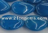 CCN3902 15.5 inches 18*25mm flat teardrop candy jade beads