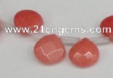 CCN3912 Top-drilled 13*13mm briolette candy jade beads wholesale