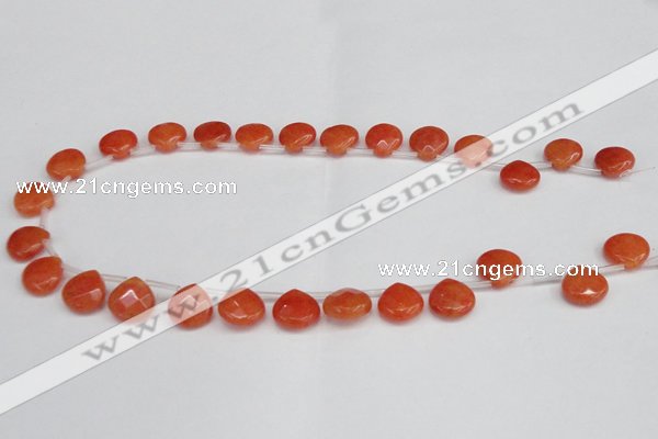 CCN3913 Top-drilled 13*13mm briolette candy jade beads wholesale