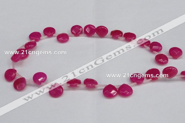 CCN3915 Top-drilled 13*13mm briolette candy jade beads wholesale